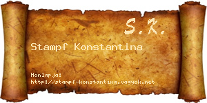 Stampf Konstantina névjegykártya